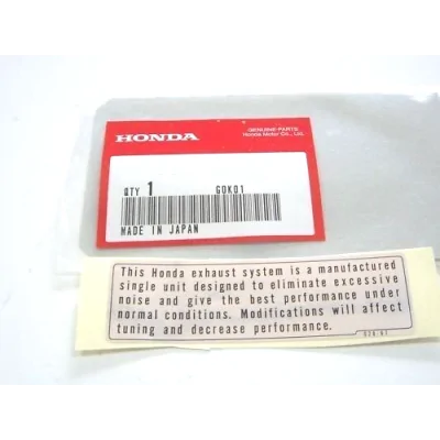 HONDA ADESIVO AVVERTENZA MARMITTE CB350K TWIN-CB500 FOUR K0-K1-K2 | RICAMBI HONDA CB350-360 K1-K4 | Mamoto Ecommerce |  