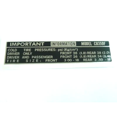 HONDA ADESIVO AVVERTENZA...